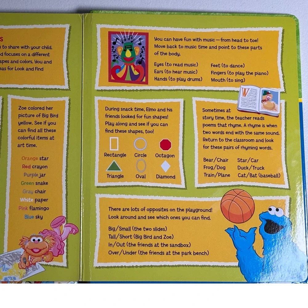 Sesame Street First Look and Find Let's Go to School Elmo Board Book‎ Toddlers
